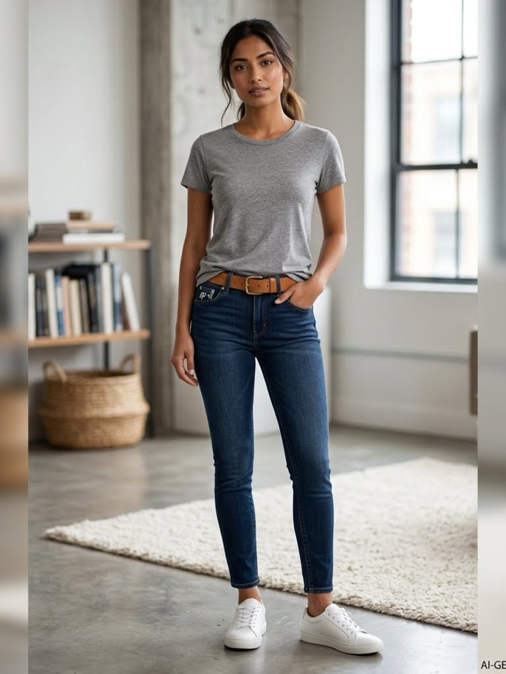 Free People Women's Dark Blue High Rise Skinny Jeans Size 27 VGUC